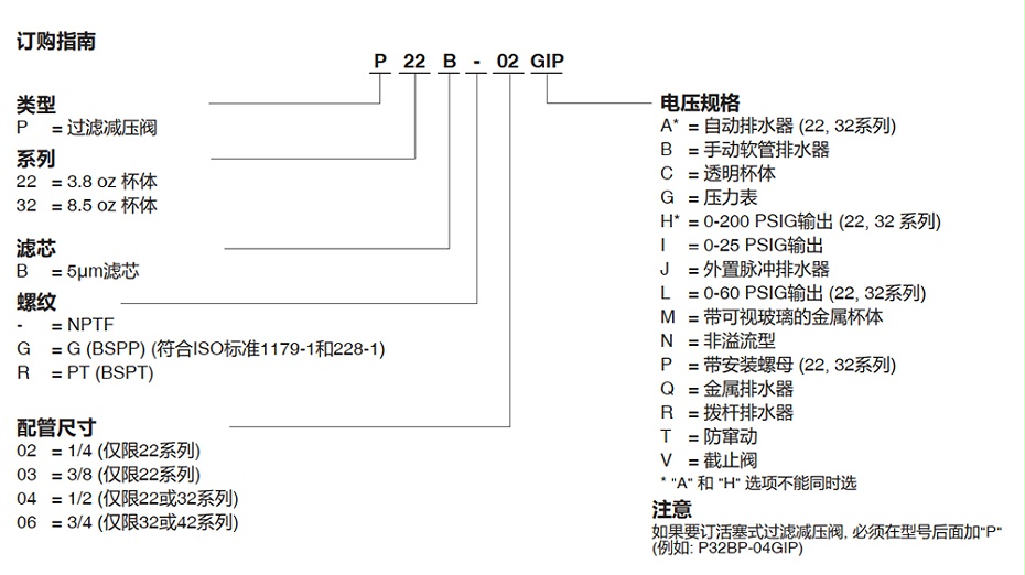 ASCO P22B-03GQ过滤减压阀