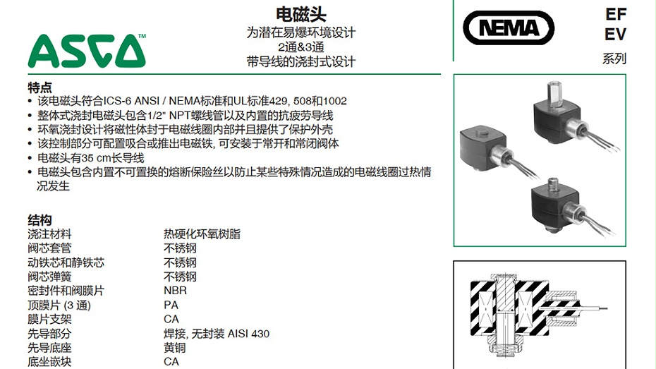 ASCO EFG353G052脉冲阀