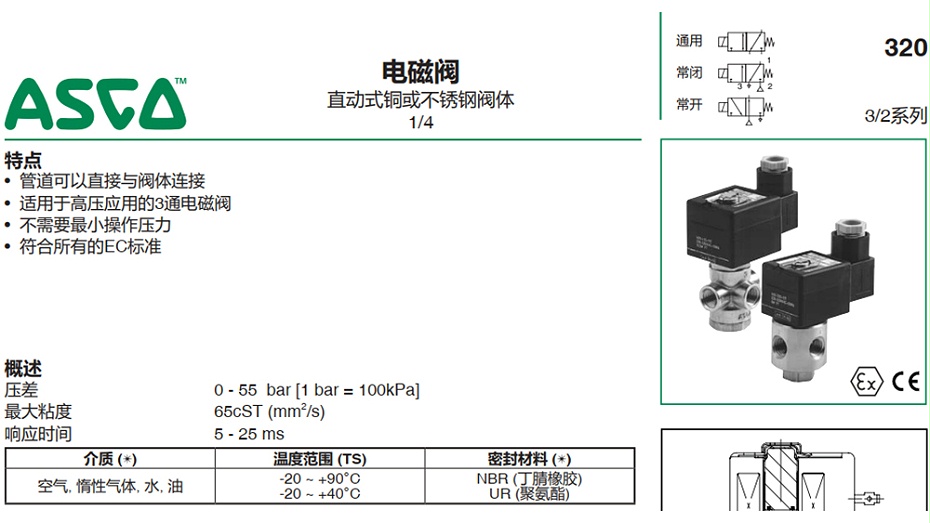 ASCO EF8320G172电磁阀 